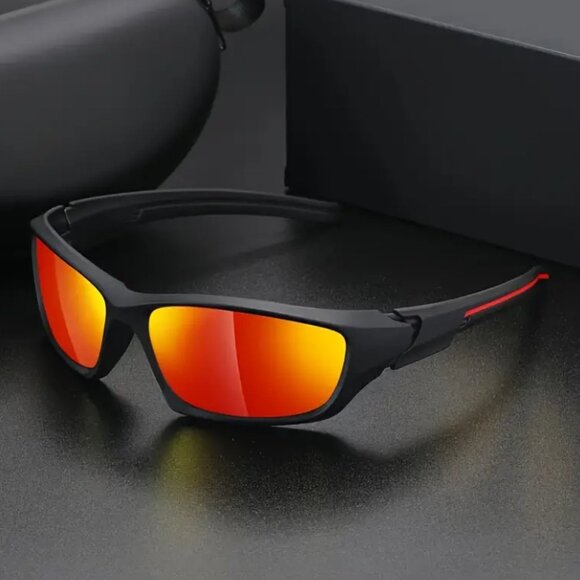 Black Lens Polarized Sunglasses Men Sports‎ Shades Light Weight Confortable New - Picture 10 of 11